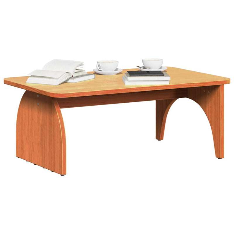 vidaXL Dohányzóasztal Viaszbarna 80 x 50 x 31 cm Tömör fenyőfa