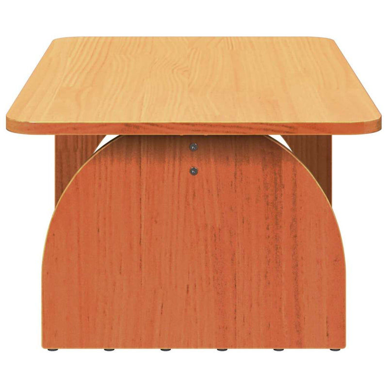 vidaXL Dohányzóasztal Viaszbarna 80 x 50 x 31 cm Tömör fenyőfa
