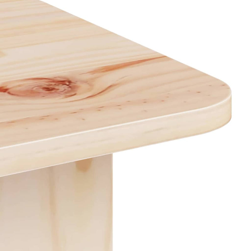 vidaXL Dohányzóasztal Természetes 80 x 39,5 x 33,5 cm Tömör fenyőfa