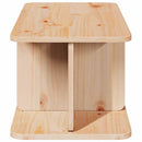 vidaXL Dohányzóasztal Természetes 80 x 39,5 x 33,5 cm Tömör fenyőfa