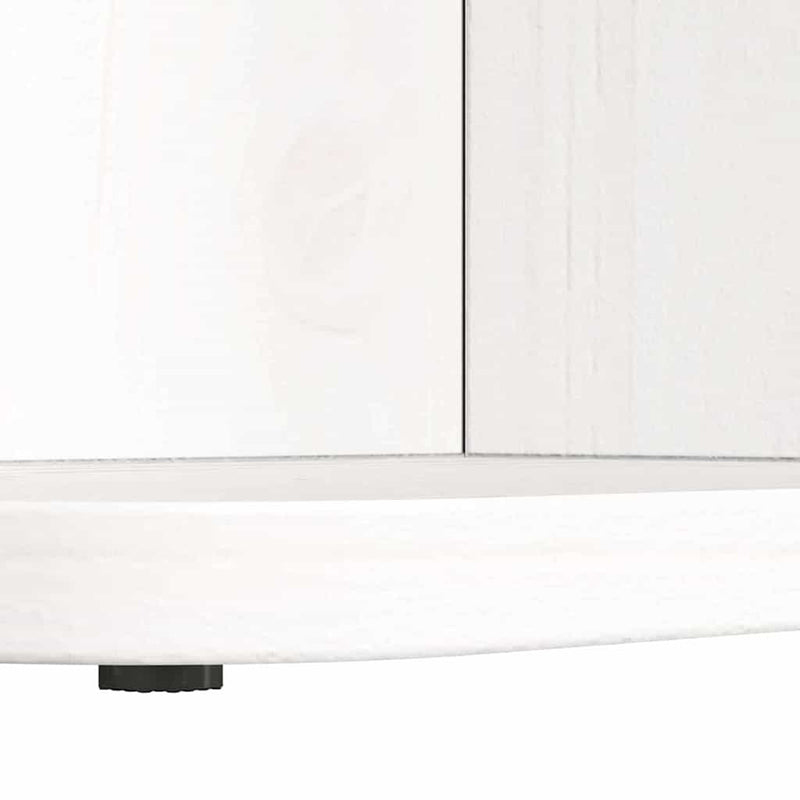 vidaXL Dohányzóasztal Fehér 80 x 39,5 x 33,5 cm Tömör fenyőfa