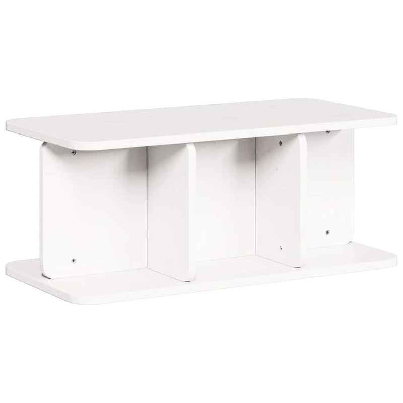 vidaXL Dohányzóasztal Fehér 80 x 39,5 x 33,5 cm Tömör fenyőfa