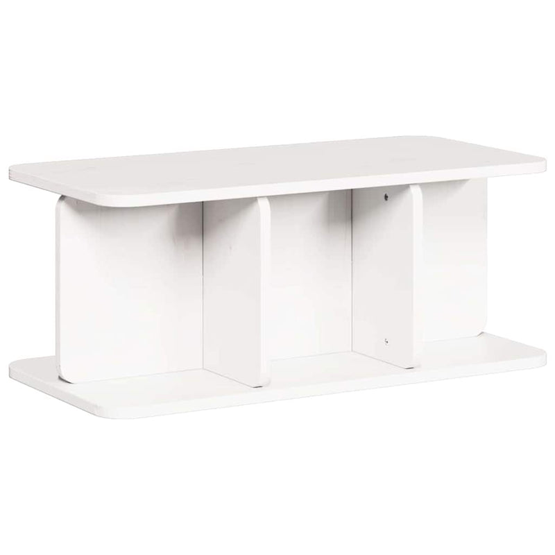 vidaXL Dohányzóasztal Fehér 80 x 39,5 x 33,5 cm Tömör fenyőfa