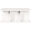 vidaXL Dohányzóasztal Fehér 80 x 39,5 x 33,5 cm Tömör fenyőfa