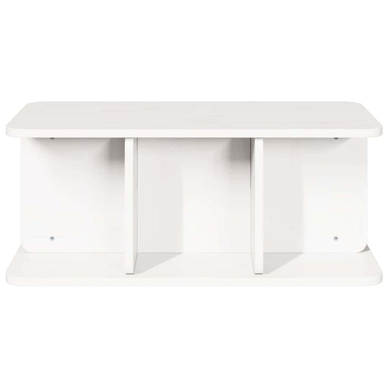 vidaXL Dohányzóasztal Fehér 80 x 39,5 x 33,5 cm Tömör fenyőfa