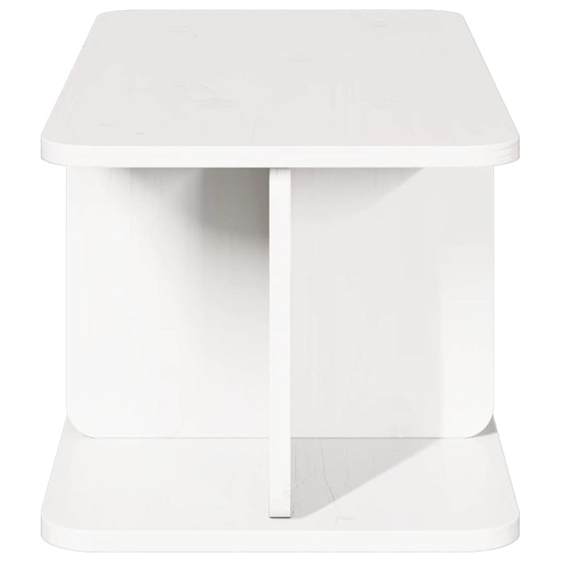 vidaXL Dohányzóasztal Fehér 80 x 39,5 x 33,5 cm Tömör fenyőfa