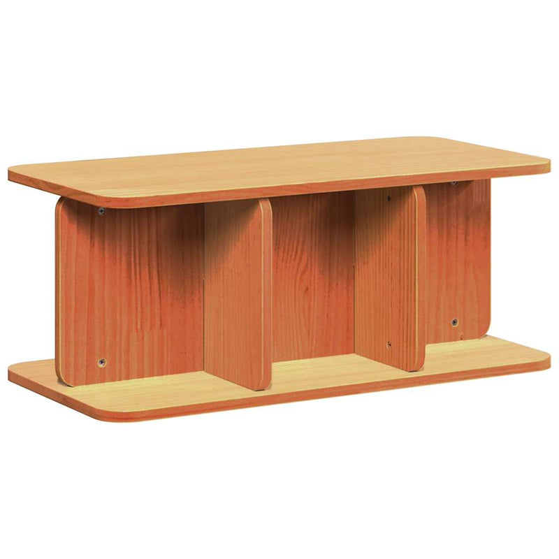 vidaXL Dohányzóasztal Viaszbarna 80 x 39,5 x 33,5 cm Tömör fenyőfa