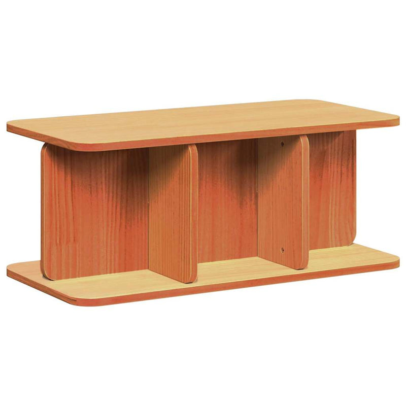 vidaXL Dohányzóasztal Viaszbarna 80 x 39,5 x 33,5 cm Tömör fenyőfa