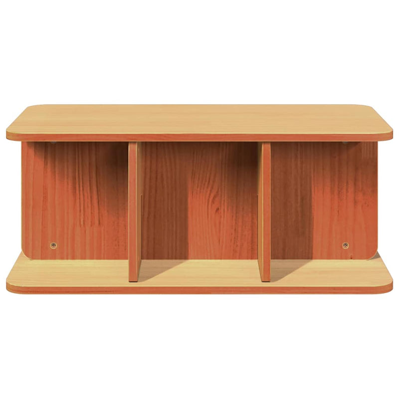 vidaXL Dohányzóasztal Viaszbarna 80 x 39,5 x 33,5 cm Tömör fenyőfa