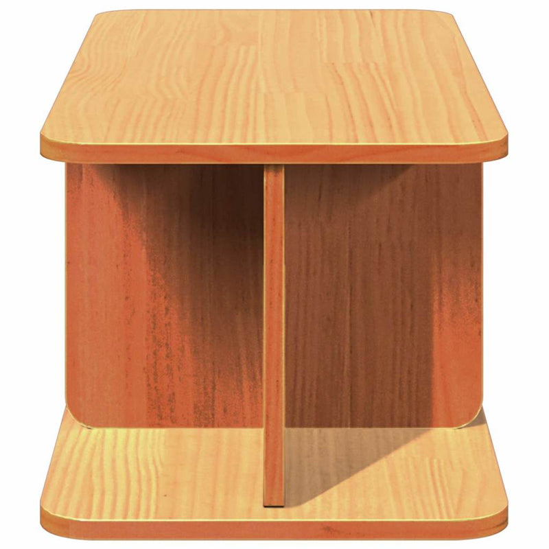 vidaXL Dohányzóasztal Faggyú barna 80 x 39,5 x 33,5 cm Tömör fenyőfa