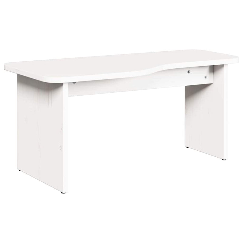 vidaXL Dohányzóasztal 2 pcs Fehér 100 x 69 x 35.5 cm Tömör fenyőfa