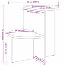vidaXL Dohányzóasztal Természetes 50 x 40 x 50 cm Tömör fenyőfa