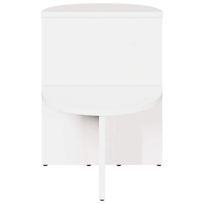 vidaXL Dohányzóasztal Fehér 50 x 40 x 50 cm Tömör fenyőfa