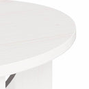 vidaXL Dohányzóasztal Fehér 50 x 50 x 35 cm Tömör fenyőfa