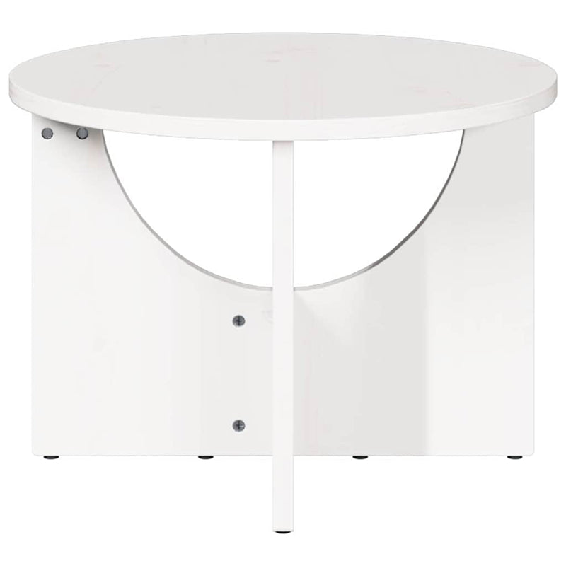 vidaXL Dohányzóasztal Fehér 50 x 50 x 35 cm Tömör fenyőfa
