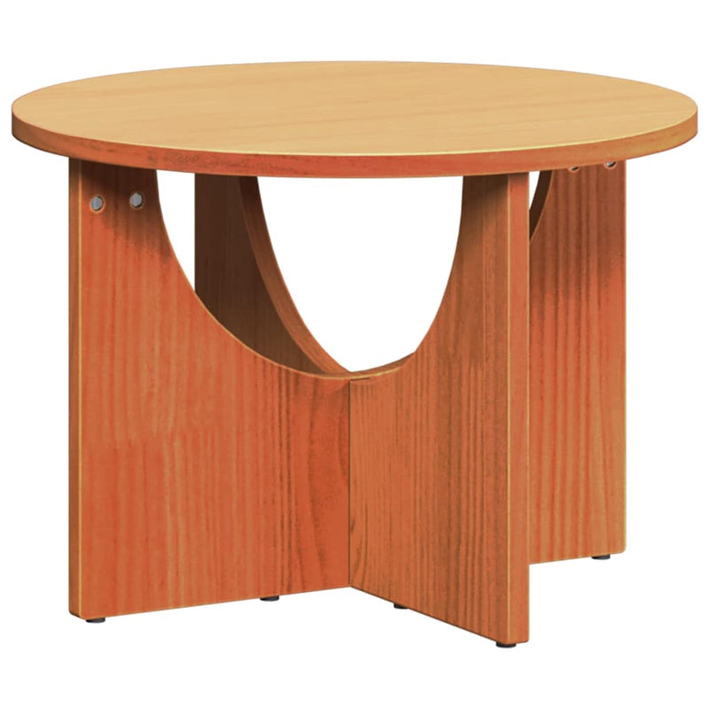 vidaXL Dohányzóasztal Viaszbarna 50 x 50 x 35 cm Tömör fenyőfa