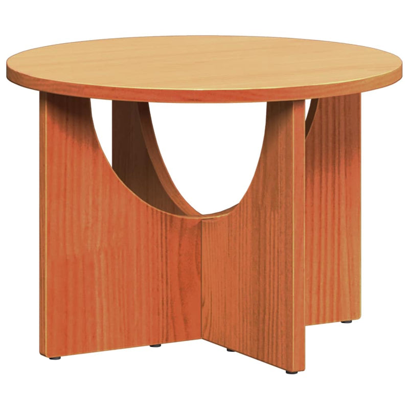 vidaXL Dohányzóasztal Viaszbarna 50 x 50 x 35 cm Tömör fenyőfa
