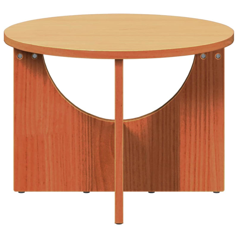 vidaXL Dohányzóasztal Faggyú barna 50 x 50 x 35 cm Tömör fenyőfa