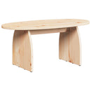 vidaXL Dohányzóasztal Barna 80 x 40 x 35 cm Tömör fenyőfa
