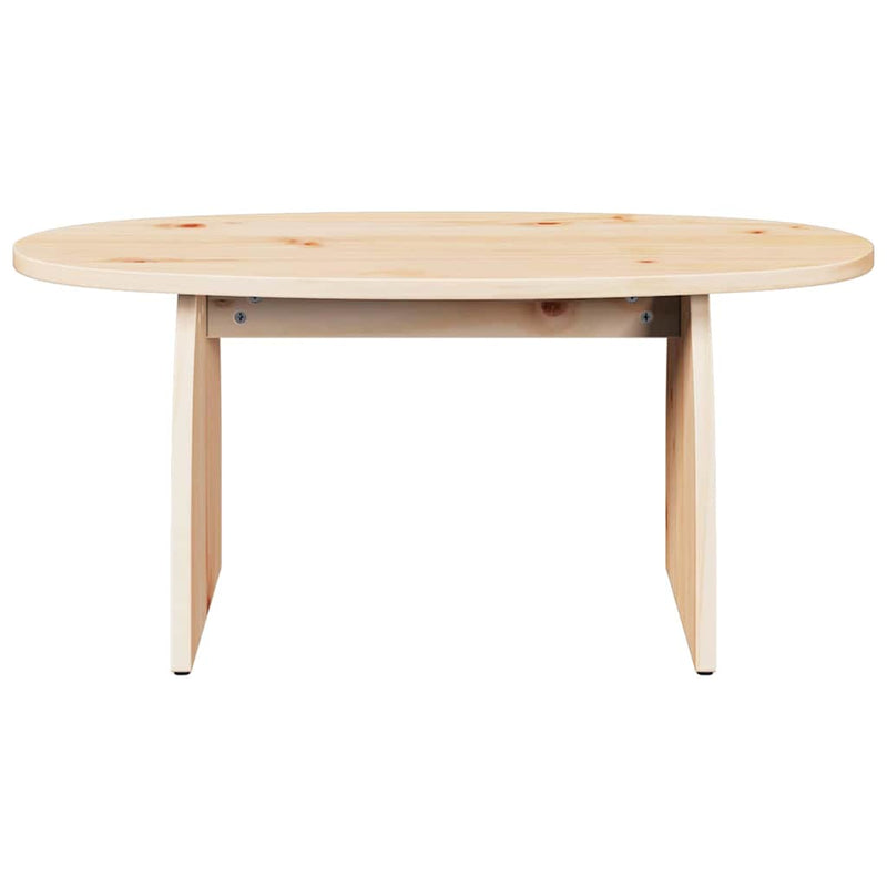 vidaXL Dohányzóasztal Természetes 80 x 40 x 35 cm Tömör fenyőfa