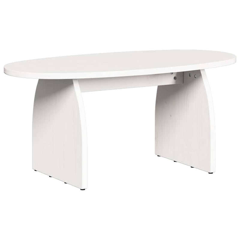 vidaXL Dohányzóasztal Fehér 80 x 40 x 35 cm Tömör fenyőfa