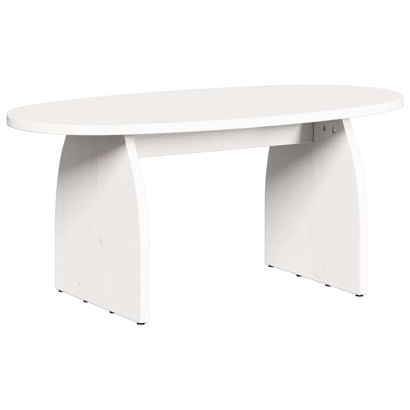 vidaXL Dohányzóasztal Fehér 80 x 40 x 35 cm Tömör fenyőfa