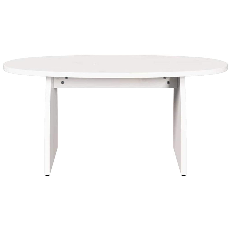 vidaXL Dohányzóasztal Fehér 80 x 40 x 35 cm Tömör fenyőfa