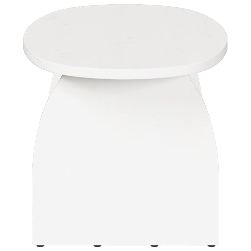 vidaXL Dohányzóasztal Fehér 80 x 40 x 35 cm Tömör fenyőfa