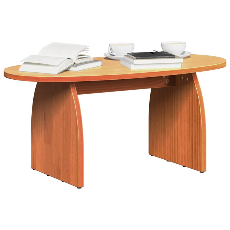vidaXL Dohányzóasztal Viaszbarna 80 x 40 x 35 cm Tömör fenyőfa
