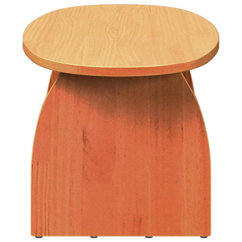 vidaXL Dohányzóasztal Viaszbarna 80 x 40 x 35 cm Tömör fenyőfa