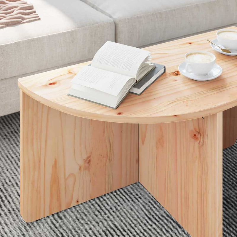 vidaXL Dohányzóasztal 2 pcs Természetes 79 x 39.5 x 40 cm
