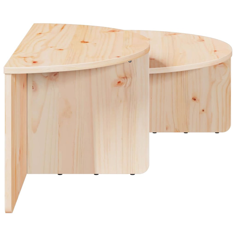 vidaXL Dohányzóasztal 2 pcs Természetes 79 x 39.5 x 40 cm