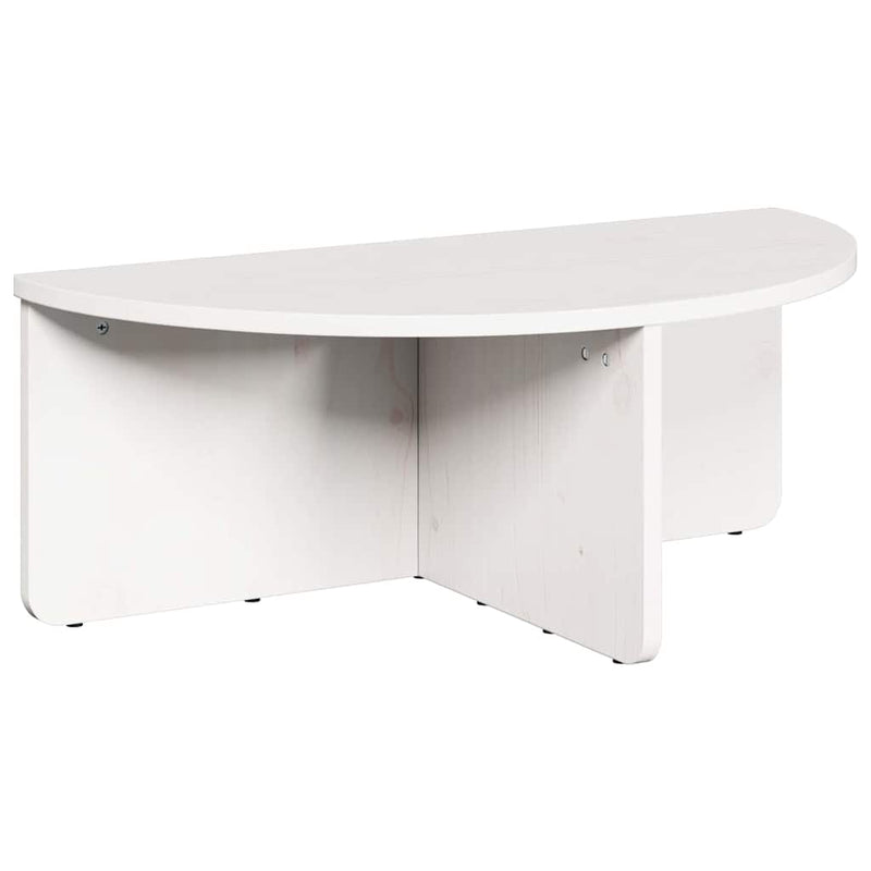 vidaXL Dohányzóasztal 2 pcs Fehér 79 x 39.5 x 40 cm Tömör fenyőfa