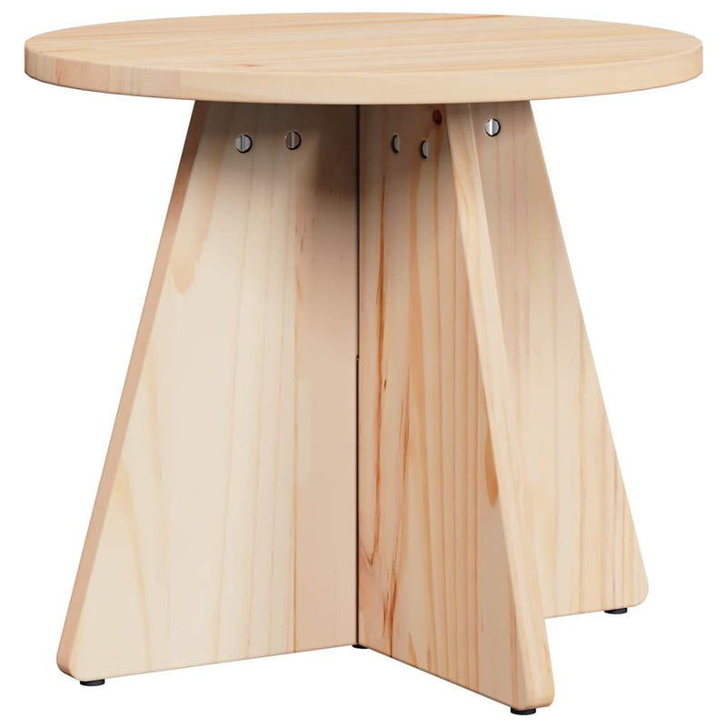 vidaXL Dohányzóasztal 3 pcs Természetes 49 x 49 x 30 cm Tömör fenyőfa