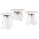 vidaXL Dohányzóasztal 3 pcs Fehér