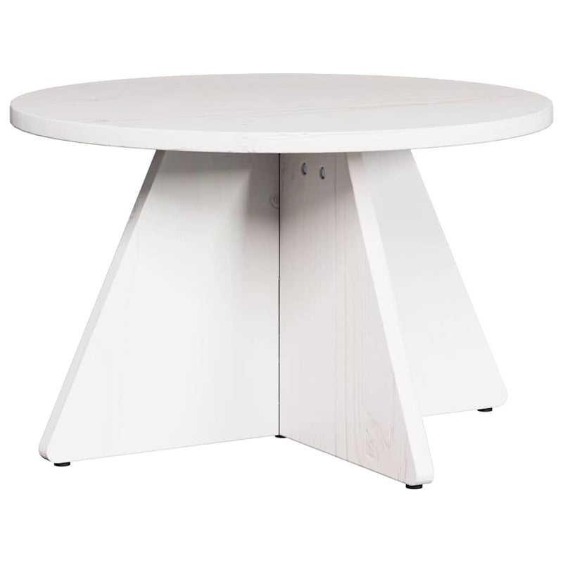 vidaXL Dohányzóasztal 3 pcs Fehér 49 x 49 x 30 cm Tömör fenyőfa