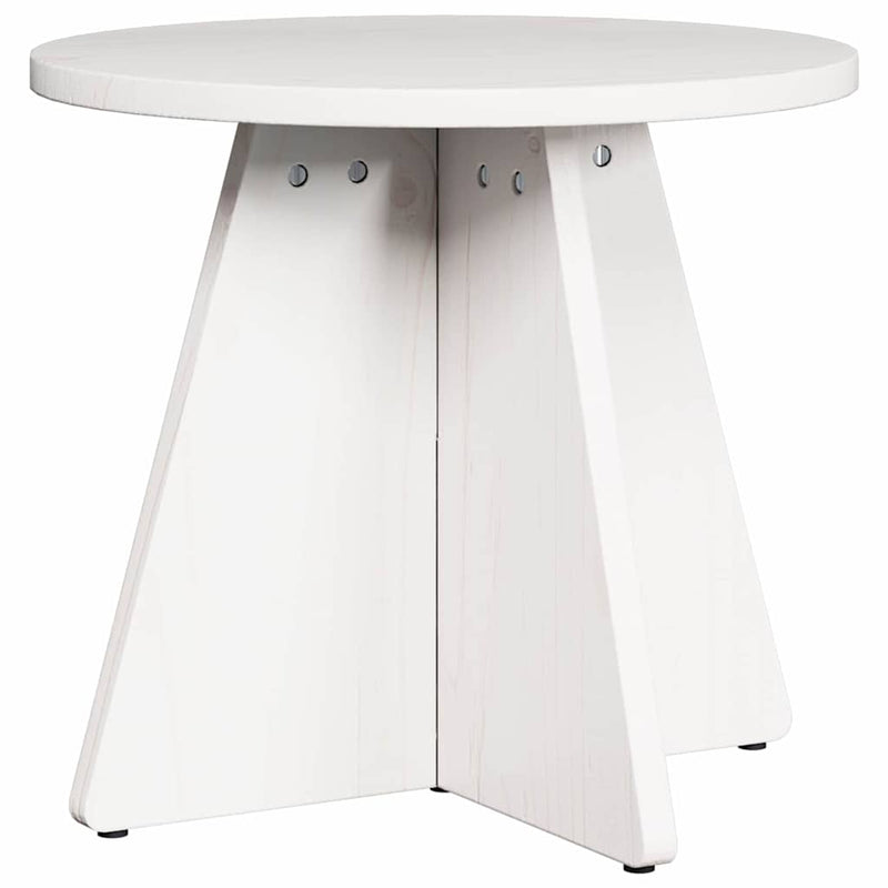 vidaXL Dohányzóasztal 3 pcs Fehér 49 x 49 x 30 cm Tömör fenyőfa