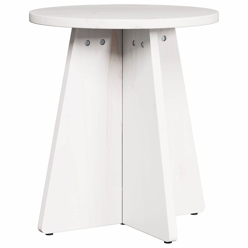 vidaXL Dohányzóasztal 3 pcs Fehér 49 x 49 x 30 cm Tömör fenyőfa