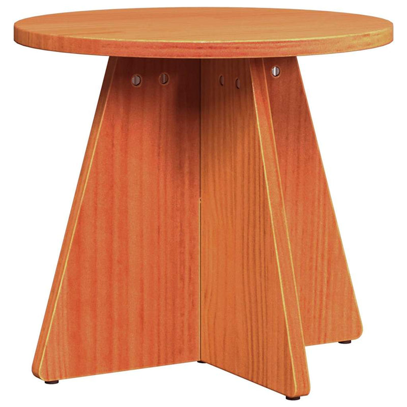 vidaXL Dohányzóasztal 3 pcs Viaszbarna 49 x 49 x 30 cm Tömör fenyőfa