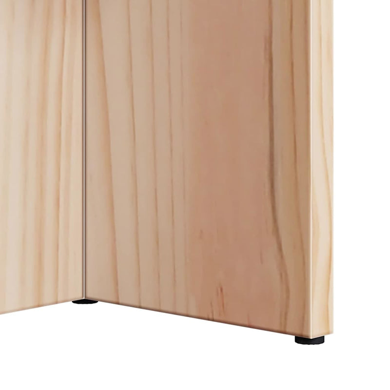 vidaXL Dohányzóasztal Természetes 80 x 39,5 x 35 cm Tömör fenyőfa