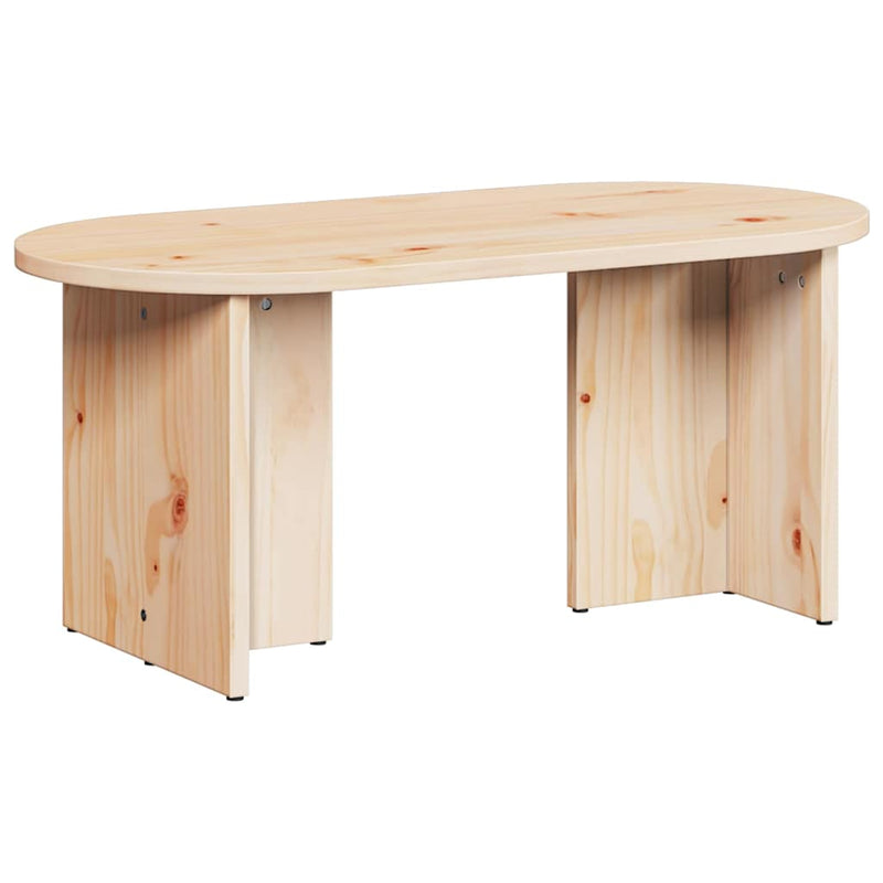 vidaXL Dohányzóasztal Természetes 80 x 39.5 x 35 cm Tömör fenyőfa
