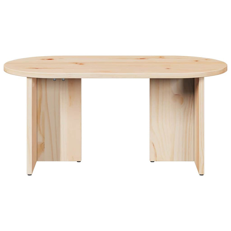 vidaXL Dohányzóasztal Természetes 80 x 39.5 x 35 cm Tömör fenyőfa
