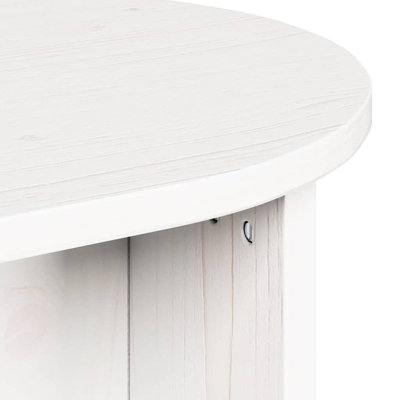 vidaXL Dohányzóasztal Fehér 80 x 39.5 x 35 cm Tömör fenyőfa