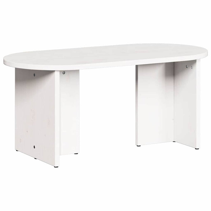 vidaXL Dohányzóasztal Fehér 80 x 39.5 x 35 cm Tömör fenyőfa