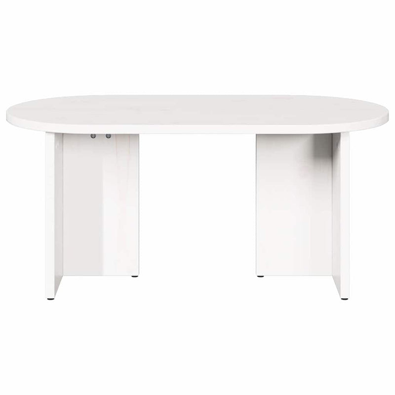vidaXL Dohányzóasztal Fehér 80 x 39.5 x 35 cm Tömör fenyőfa