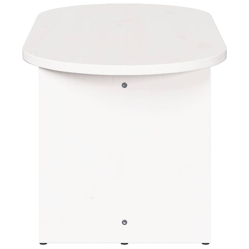 vidaXL Dohányzóasztal Fehér 80 x 39.5 x 35 cm Tömör fenyőfa