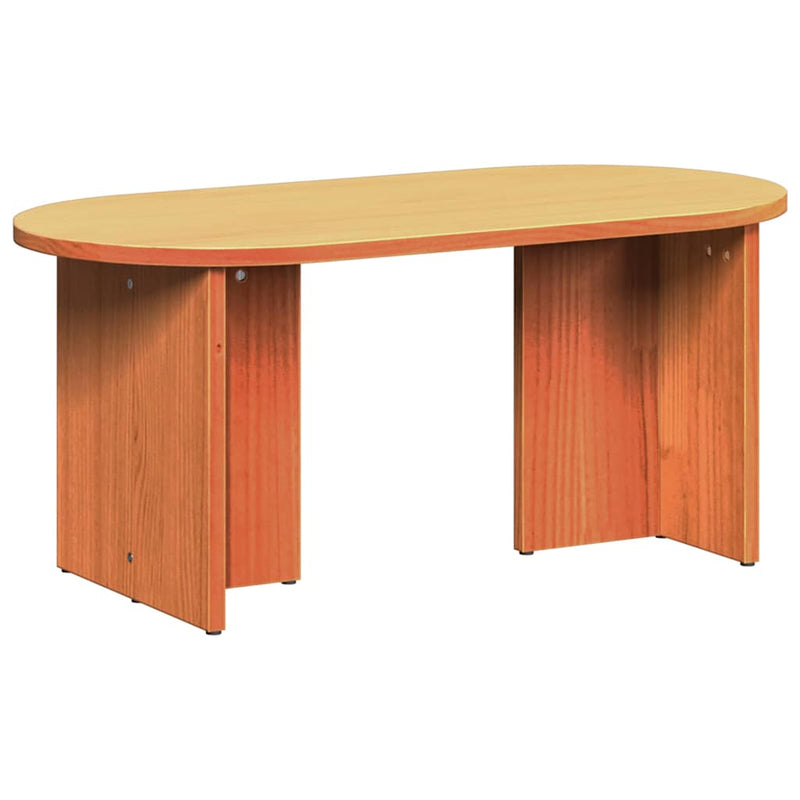 vidaXL Dohányzóasztal Viaszbarna 80 x 39.5 x 35 cm Tömör fenyőfa