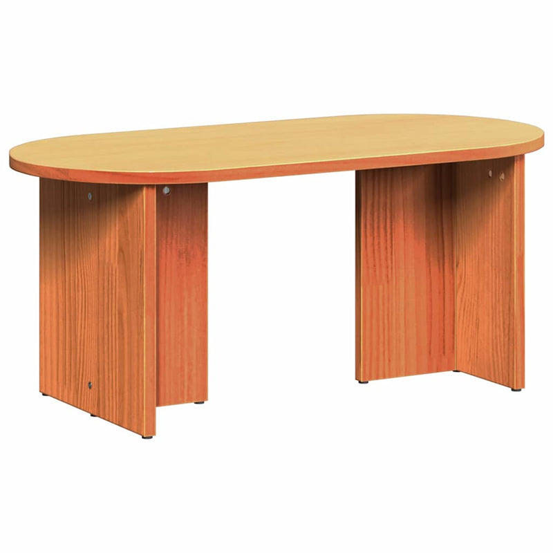 vidaXL Dohányzóasztal Viaszbarna 80 x 39.5 x 35 cm Tömör fenyőfa