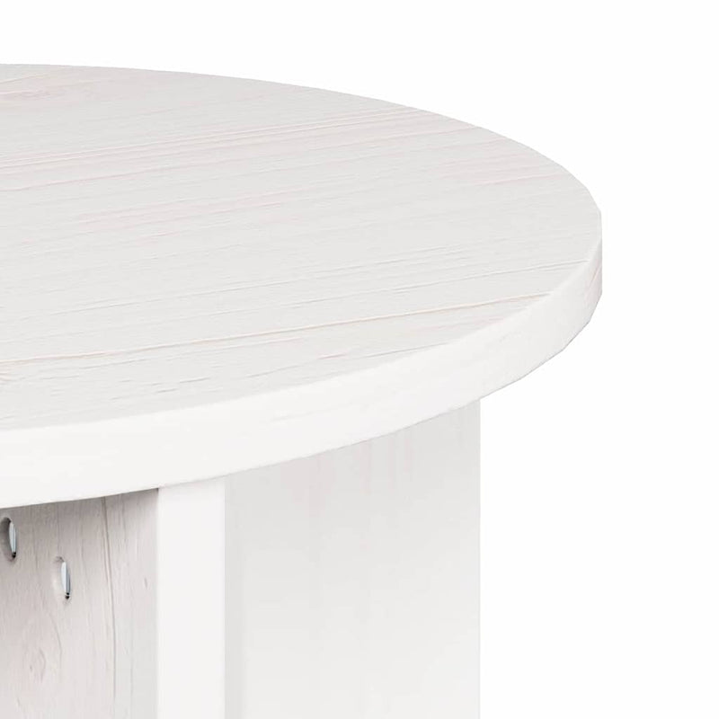 vidaXL Dohányzóasztal 2 pcs Fehér 41.5 x 41.5 x 44 cm Tömör fenyőfa