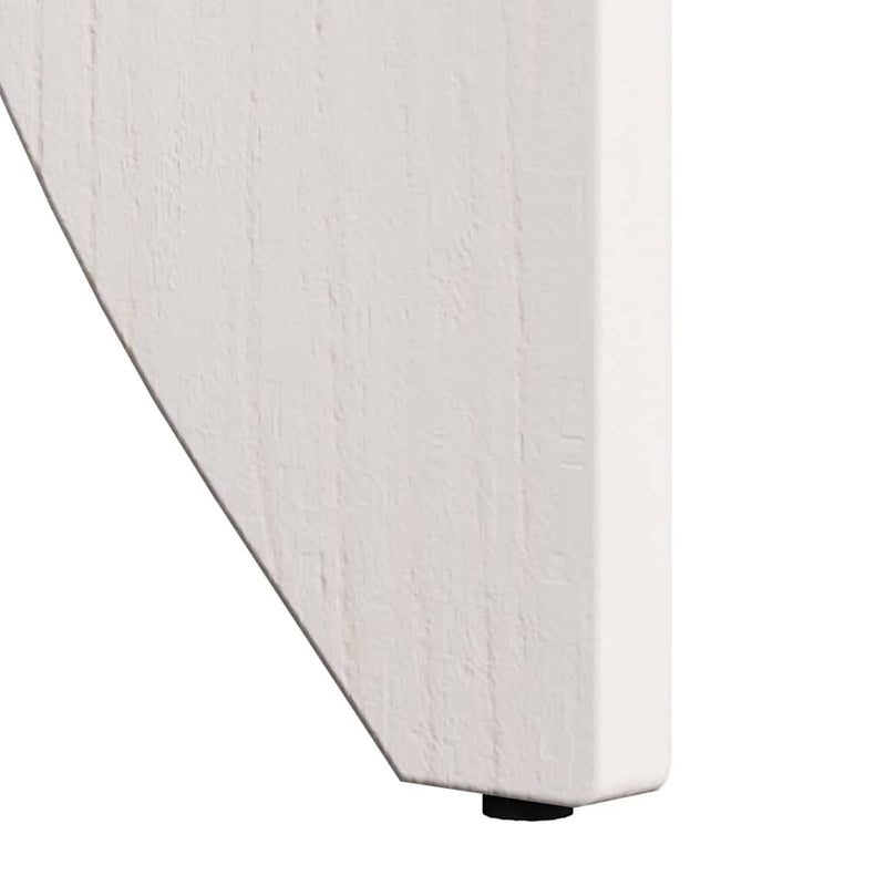 vidaXL Dohányzóasztal 2 pcs Fehér 41.5 x 41.5 x 44 cm Tömör fenyőfa